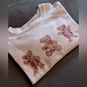 NWOT Oversized Adorable Pink Teddy Bear Sweater